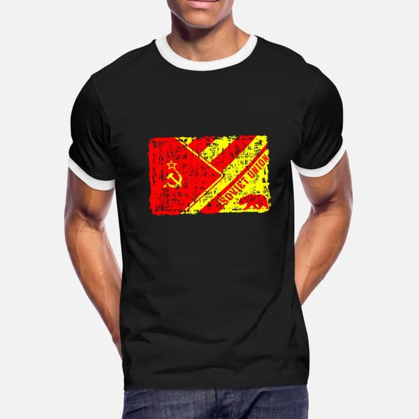 

soviet union vintage design with bear udssr t shirt men custom tee shirt s-3xl solid color gift comical spring autumn letter shirt