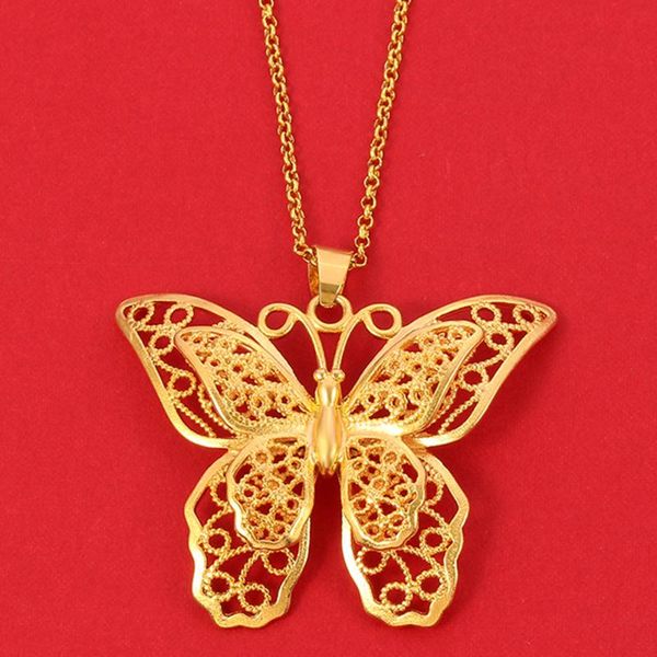 

charms butterfly pendant chain statement necklaces women girl gold color butterflies jewelry trendy gifts necklace choker, Silver