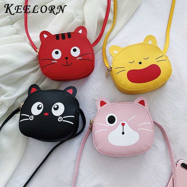 

keelorn baby kids bag girls cute cartoon bags fashion cat shape girl packages children kids accessories baby pu bag, Yellow