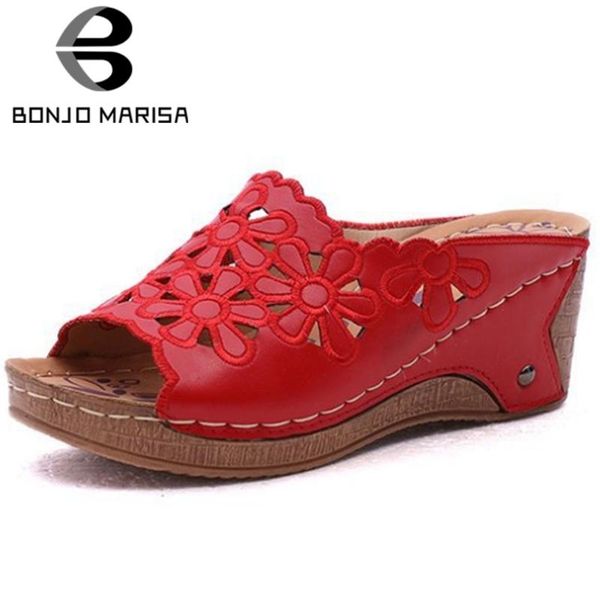 

bonjomarisa марка женский летний открытый toe твердая шитье выдалбливают вскользь тапочки женщин handmade лоферы женщина, Black