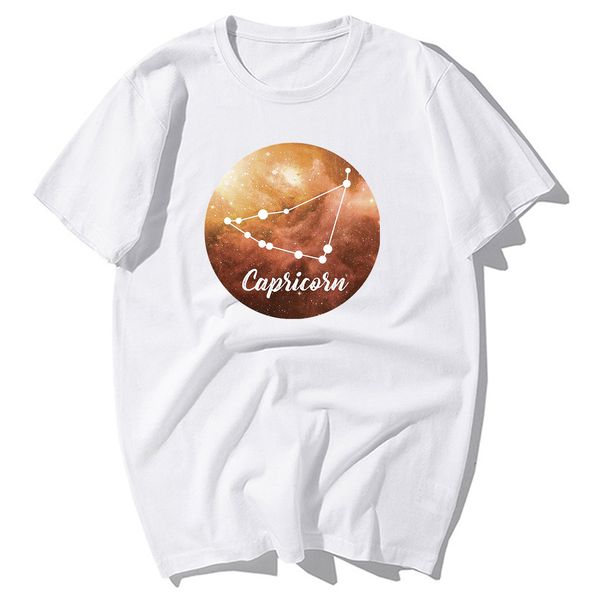 

2020 новый двенадцать созвездий козерога звезда t shirt мужчины женщины смешные прекрасные влюбленные пары футболка casual cotton топы футбо