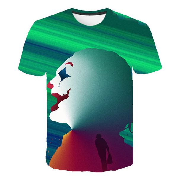 

sale clown joker face male 3d clown 3d print shirts horror anime graphic men clothing