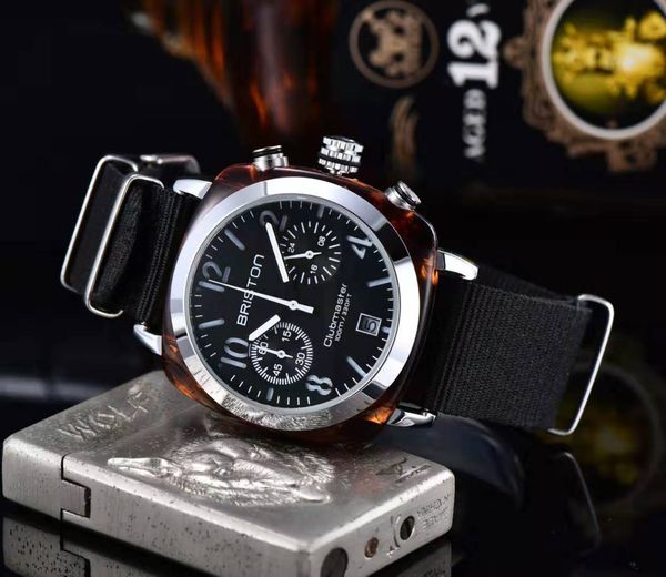 

02 all subdials work mens bell watches stainless steel quartz ross wristwatches satch luxury watch, Black