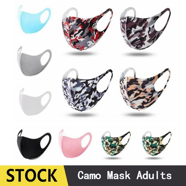 

silk adults mask stock ice camo camouflage breathable foldable mouth masks anti dust washable reusable ma