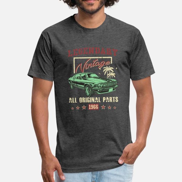 

vintage 1966 all original parts 52th birthday gift t shirt men printed 100% cotton round neck basic solid basic spring autumn letters shirt