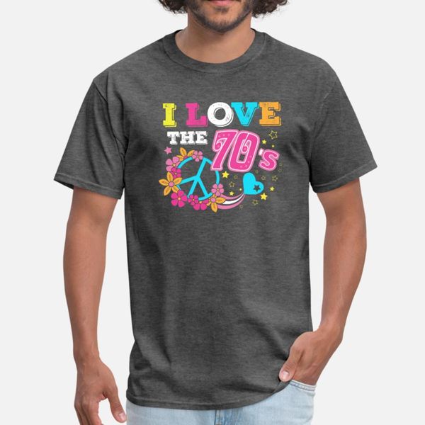

i love the 70s 1970s 1970 retro peace flowers love t shirt men personalized 100% cotton plus size 3xl leisure cute new fashion summer style