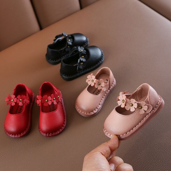 

spring girl casual shoes flower princess shoes baby toddler children's girls leather