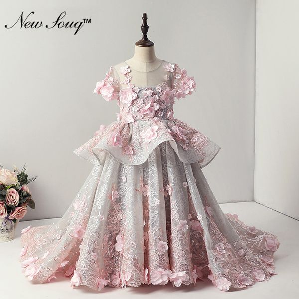 

2020 pink flower girl dresses primera comunion first communion dresses for girls beautiful pageant for girls, Red;yellow