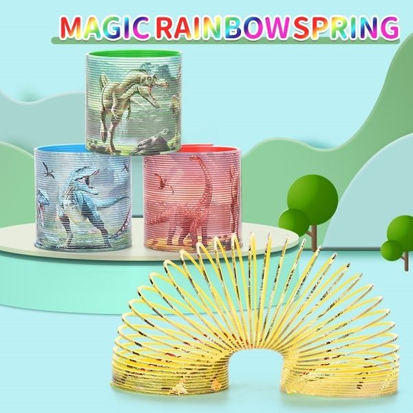 

children fun toys magic dinosaur spring coil colorful spring children early education toy 4 styles gift
