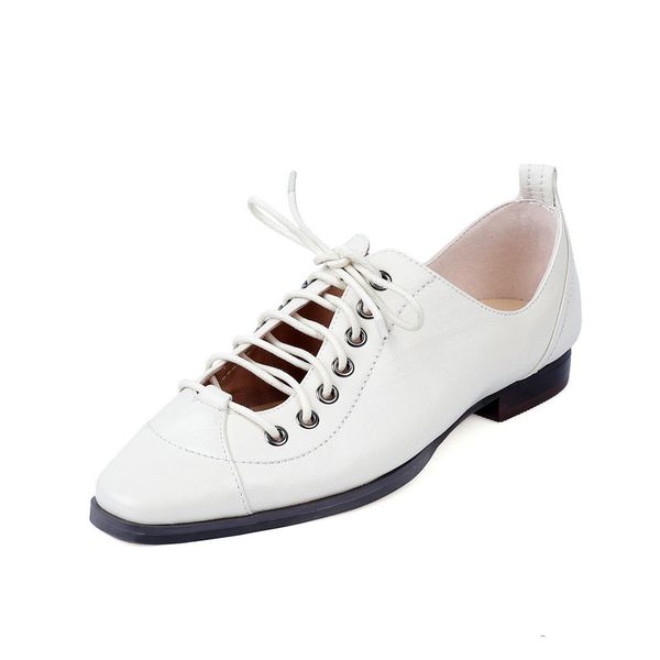 

spring soft cow leather pumps women shoes round toe buckle strap casual female shoes low heel sweet style, Black