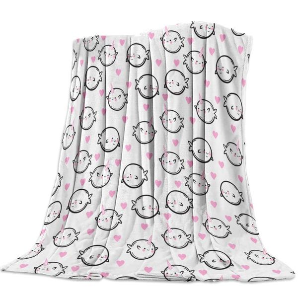 

kids throw blanket colorful jungle animals themed decorations cute cartoon sperm whale art design