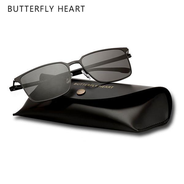 

butterfly heart 2020 brand design fashion aluminum magnesium sunglasses men polarized driving eyewear for men uv400 oculos, White;black