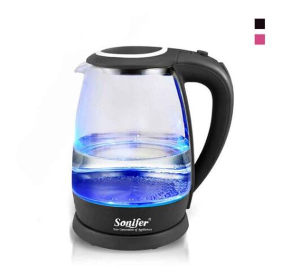 

1.8l colorful electric kettle glass 1800w household quick heating electric boiling pot