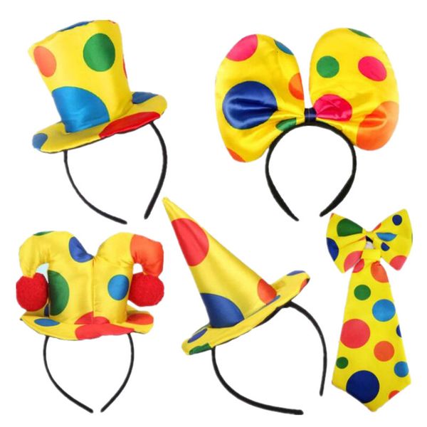 

men women boy girl clown headband circus hat hairband bow tie props party wedding birthday baby shower gift halloween