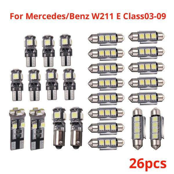 

1 set error led bulb interior dome map light kit for e class w211 2003-2009 year