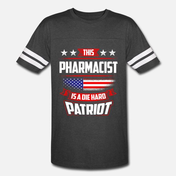 

4th of july pharmacist die hard patriot gift t shirt men print cotton size s-3xl letter fitness authentic summer pictures shirt