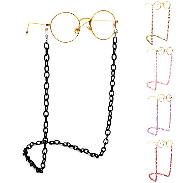 

fashion women eyeglass chains wide acrylic chains anti-slip eyewear cord holder neck strap reading glasses rope, Silver