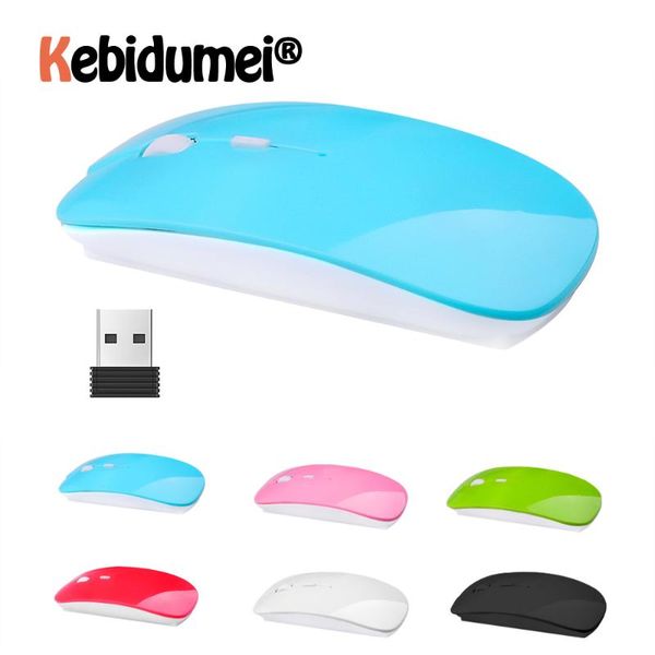 

optical usb wireless mouse 2.4ghz receiver portable super slim thin mouse gaming for mac notebook lapfor game