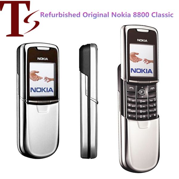 

refurbished nokia 8800 classic mobile phone 2g gsm unlcocked 8800 2mp russian arabic english keyboard cellphone