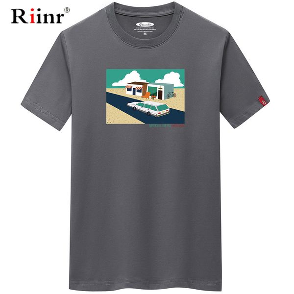 

riinr 2020 solid color cotton t shirt mens черные белые футболки лето скейтборд tee boy хип-хоп skate tshirt tops 6xl