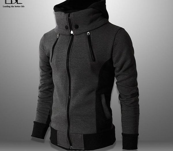 

2020 mens hoodies streetwear fleece turtleneck sweatshirts men outwear zipper hooded hoodie male hip hop casual men's clothing mx200813, Black