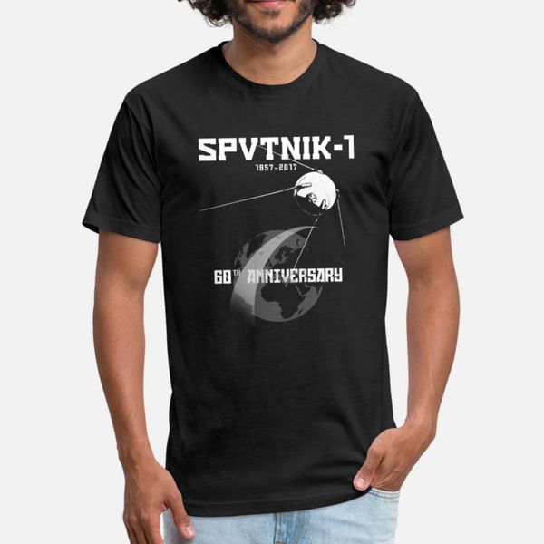 

sputnik 60th anniversary artificial earth satellit t shirt men custom short sleeve size s-3xl normal loose funny spring outfit shirt