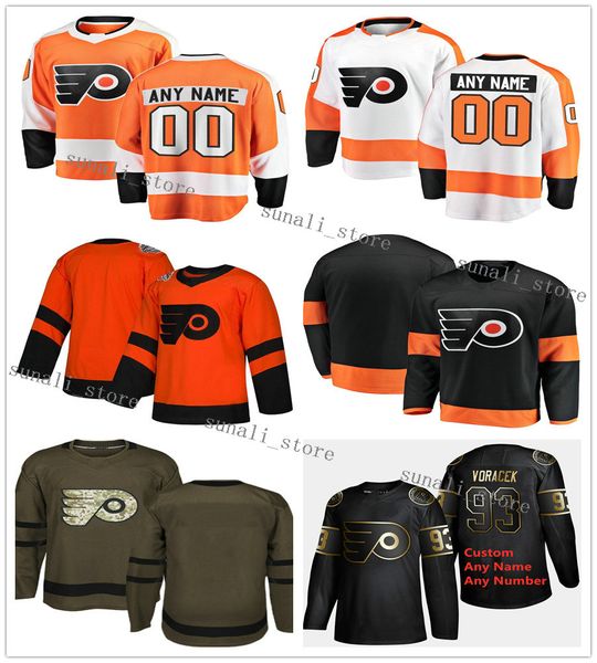 

custom 25 james van riemsdyk 10 andy andreoff 61 justin braun 82 connor bunnaman 37 brian elliott 49 joel farabee 59 mark friedman jerseys, Black;red