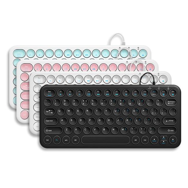 

mini wired silent keyboard round button ergonomics gaming keyboard for lapcomputer keypad gamer