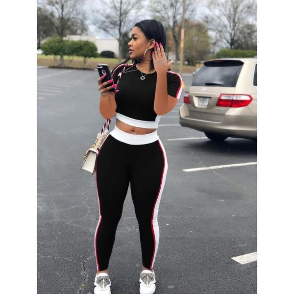 

2020 women sports set crop pants yoga workout leggings yoga gym fitness push up athletic legging clothing tracksuit hot, White;red