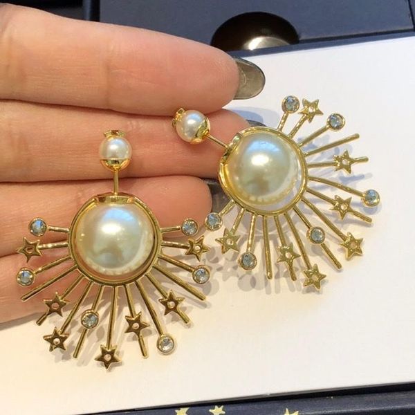 

Best selling fashion pearl firework designer earrings luxury designer jewelry women earrings