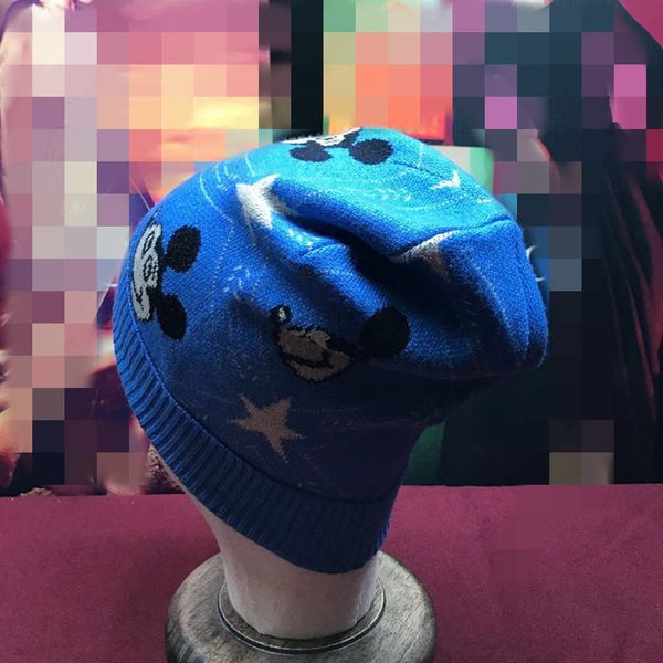 

mens designer hats bonnet winter beanie knitted wool hat plus velvet cap skullies thicker mask fringe beanies for men, Blue;gray