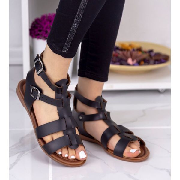 

dawn black kemerli sandals