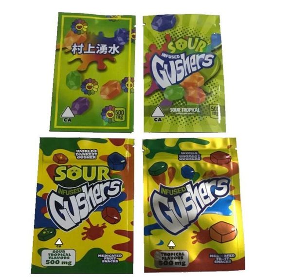 

gushers bag infused new edibles dustproof 500mg exotic infused smellproof medicated packaging mylar 2020 snacks sour fruit bags loveshop01
