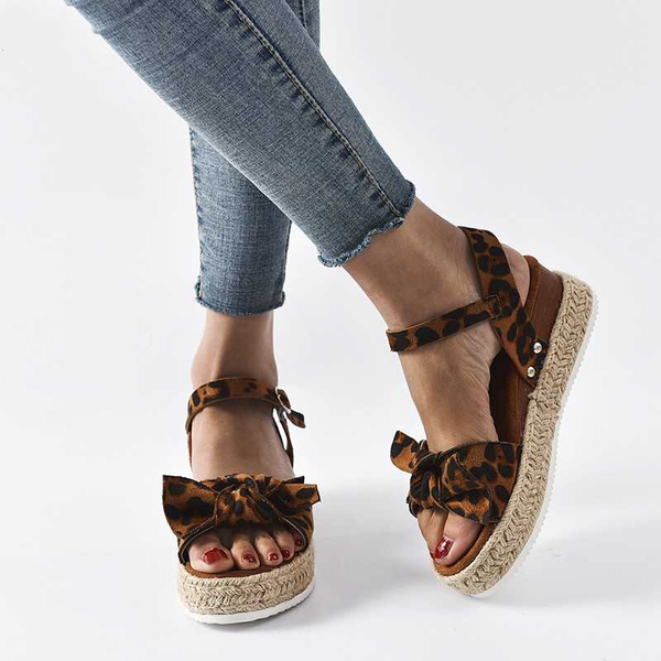 

2020 summer hot bowknot соломы вязаная sole женщины сандалии женщины пряжка ремешка flat с сандалии, Black