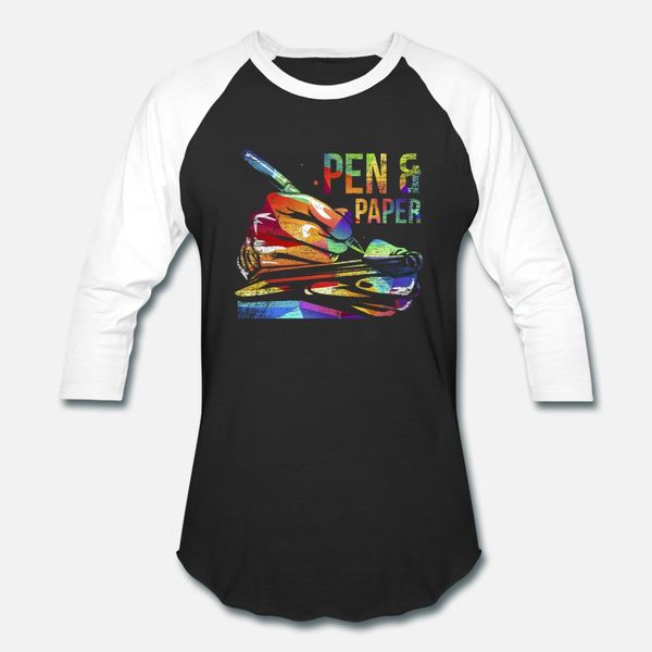 

pen and paper polygon t shirt men character cotton crew neck outfit fit funny spring outfit shirt
