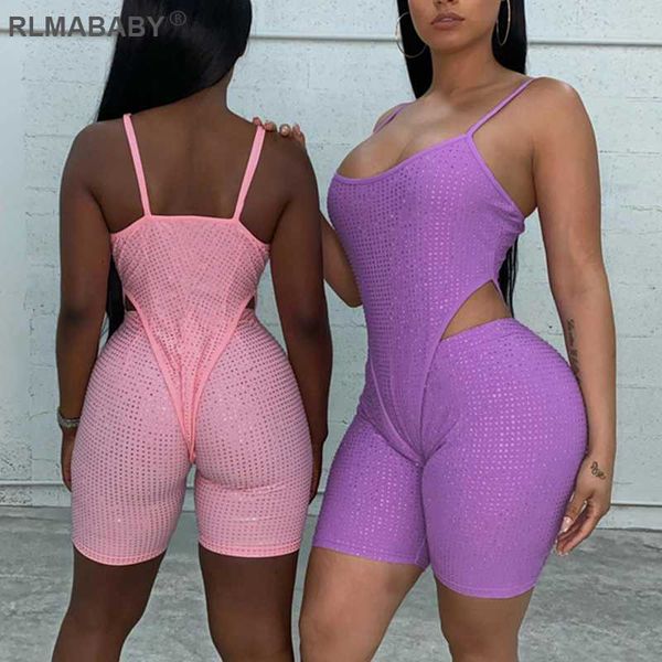

two piece dress rlmababy diamond spaghetti strap 2 set women bodysuit high waist shorts night club summer casual ladies, White