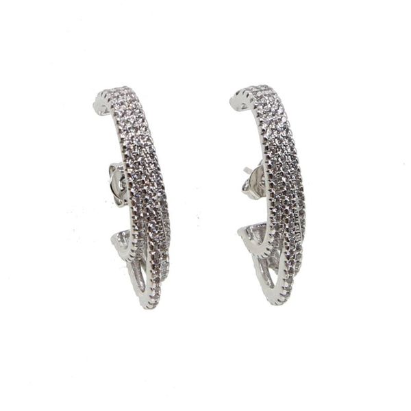 

простого минималистского line серьга деликатного cz brilliant кристалл серьга циркон камень женщина день рождение подарки элегантные игристо, Golden;silver