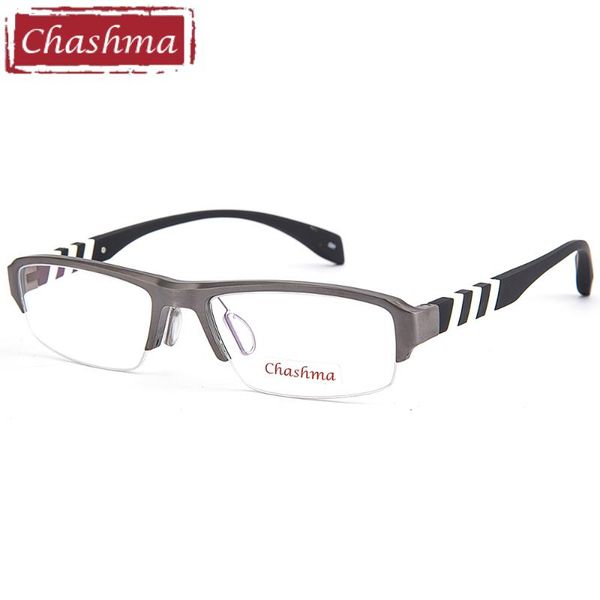 

chashma brand sport style men eyeglass titanium frame rubber temple eyeglasses optical frames for male, Black