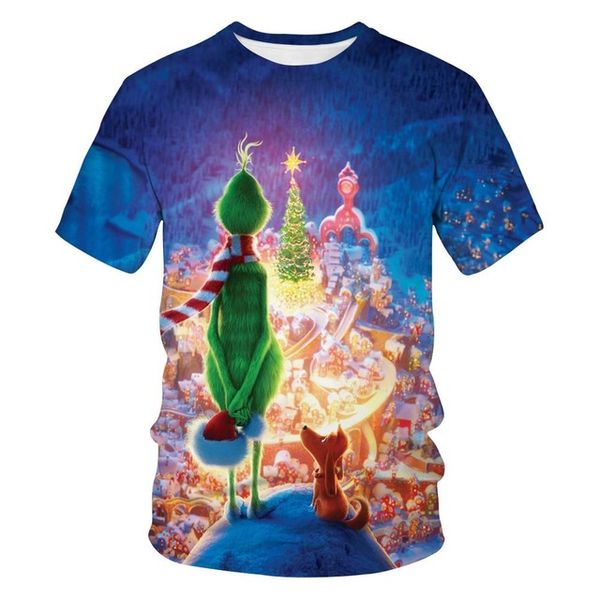 

2020new all over print 3d men green printed summer daily green monster 3d print shirts plus size oversized harajuku men clothing