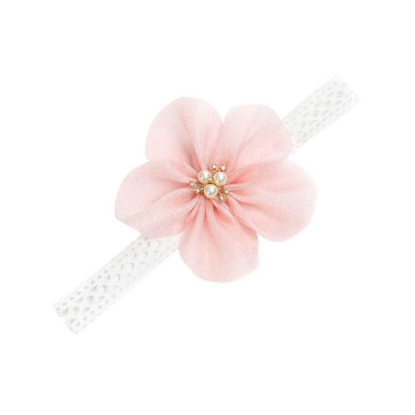 

cute baby girl lace flower headband head-wear princess party birthday wear clothing accessories baby headwear, Slivery;white