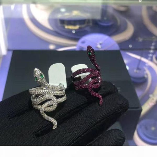

europe and america chic women popular fashion rings gold plated full cz snake ring for girls women for wedding party nice gift, Silver
