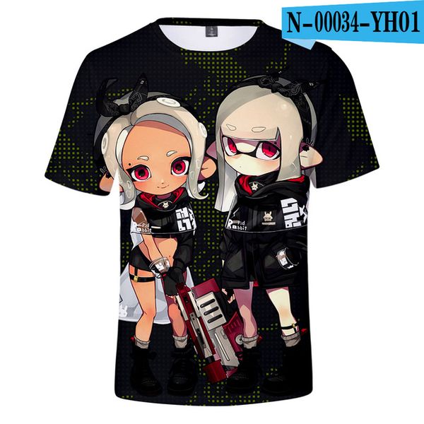 

shooting game splatoon men boys girls 3d print shirts humor oversized aesthetic men clothing