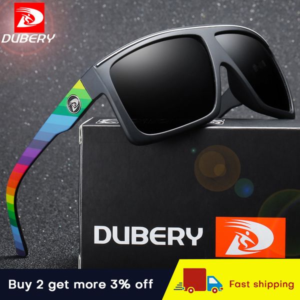 

dubery fashion polarized sunglasses men/women driving shades retro sunglasses for men summer vacation mirror square oculos uv400, White;black