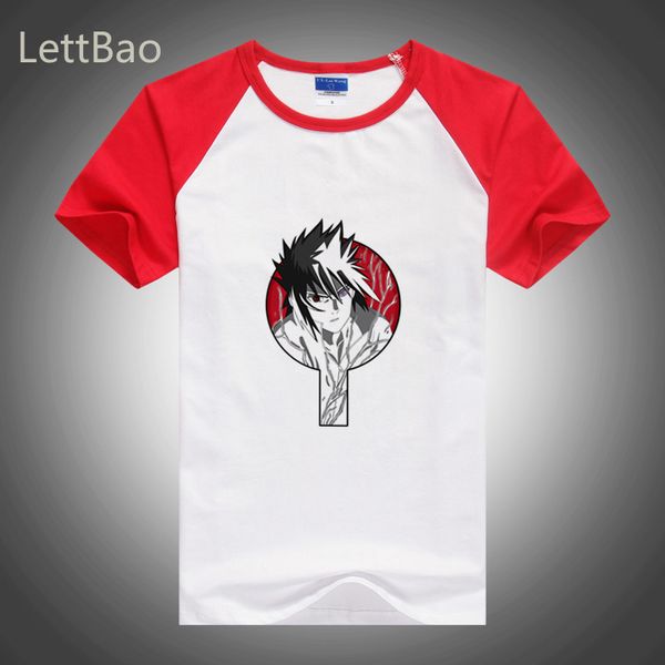 

hip hop men's t-shirt clothes uchiha sasuke white o-neck streetwear oversize men tshirt stretch cotton hipster men tshirt