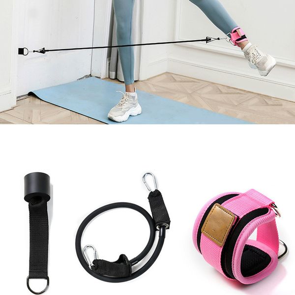 

d-ring ankle anchor band exercise resistance thigh sling weight lifting exercise elastic bandage workout bands