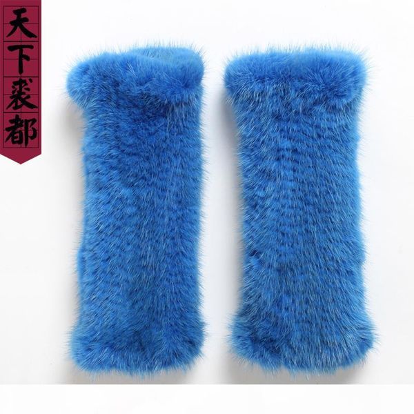 

2020 winter authentic gloves lady fashion real gloves soft warm high elastic knitted, Blue;gray