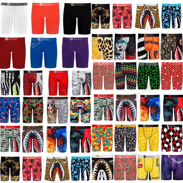 

54 styles designers mens boxer shorts ethika underwear brand boxers briefs fashion cartoon shark face beach shorts swim trunks clothesd82502, Camo