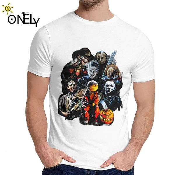 

man's o-neck friday the 13th jason horror movie characters t-shirt hip hop for men cotton tee s-6xl