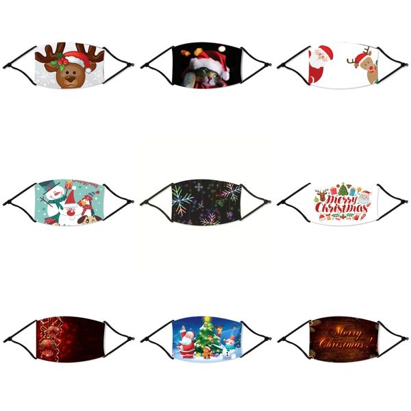 

and kid face mouth er christmas mask 4 colors dustproof washable reusable ice silk cotton christmas masks tools wholesale#17233, Black