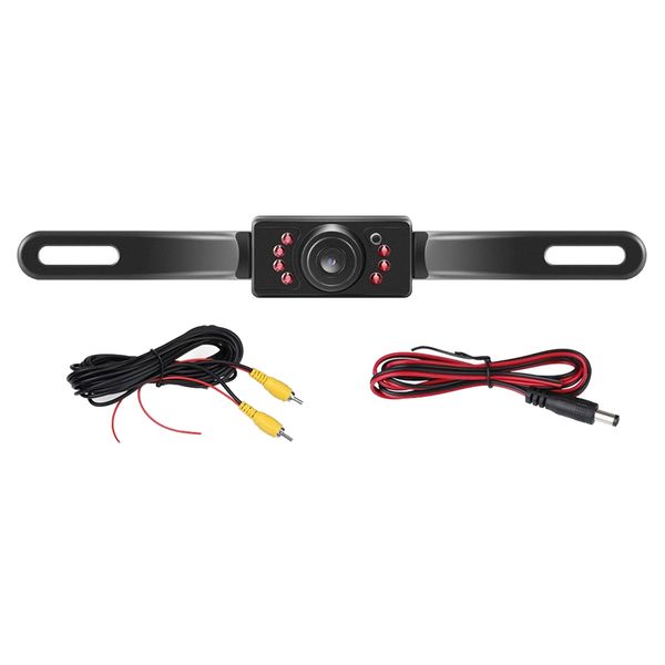 

backup camera for car pickup trucks suvs rvs, license plate rearview camera night vision ip67 waterproof wide view
